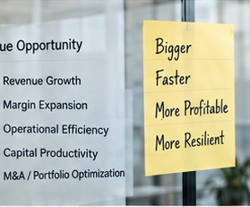 Value creation priorities focused on revenue growth, margin expansion and operational efficiency